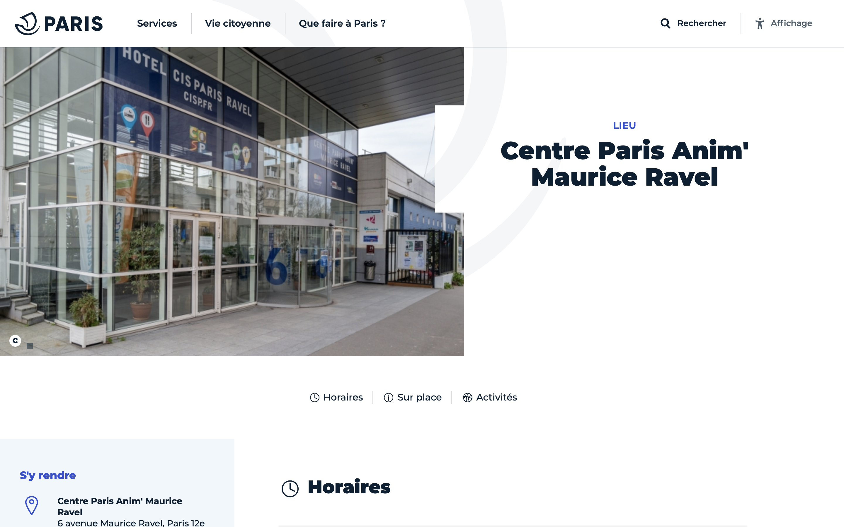 Centre Paris Anim Maurice Ravel